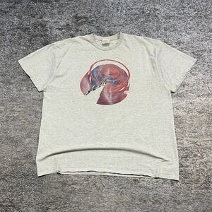Vintage 90s Nike T Shirt Mens XXL Gray Swoosh Graphic Streetwear Skater